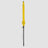 High-quality, durable Yellow beach umbrellas Frontal view when closed up into a strip