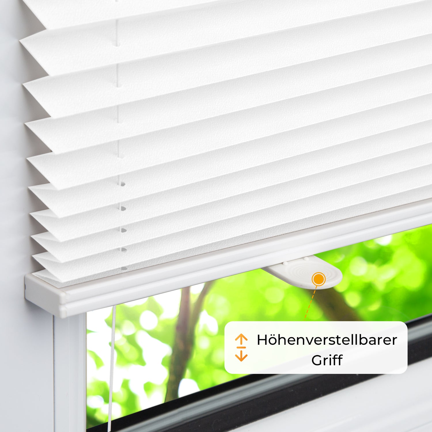HOMEDEMO Plissee Klemmfix-Weiß
