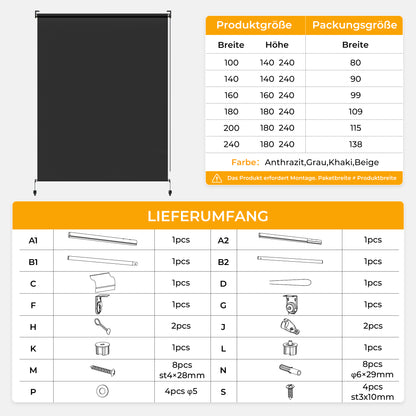 Außenrollo Senkrechtmarkise