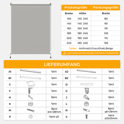 Außenrollo Senkrechtmarkise