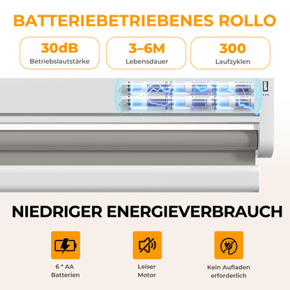 Elektrisches Rollo M100 Motorrollo silberbeschichtet vollverdunkelnd wärmedämmend Fensterrollo mit Funkmotor für Schlafzimmer Wohnzimmer Büro