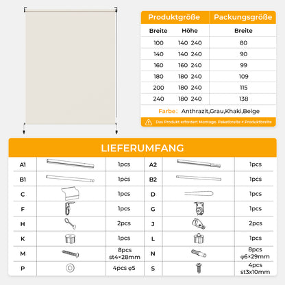 Außenrollo Senkrechtmarkise