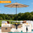 HOMEDEMO LED Gartenschirm mit Kurbel