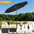 HOMEDEMO  Groß Garten Sonnenschirme mit Kurbel und LED-Licht