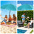 HOMEDEMO Sonnenschirm Strandschirm mit Bodenhülse, Gartenschirm Marktschirm