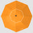 High-quality, durable Orange beach umbrella Top view shows the entire umbrella and the black cap.