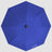 High-quality, durable Blue beach umbrella Top view shows the entire umbrella and the black cap.
