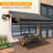 HOMEDEMO Gelenkarmmarkise Markise mit Handkurbel,Sonnenmarkise Terrassenmarkise Winkel Einstellung(5-60°)
