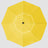 High-quality, durable Yellow beach umbrella Top view shows the entire umbrella and the black cap.