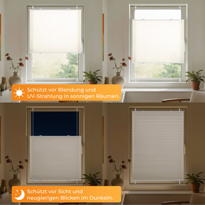 HOMEDEMO Plissee Klemmfix-Beige