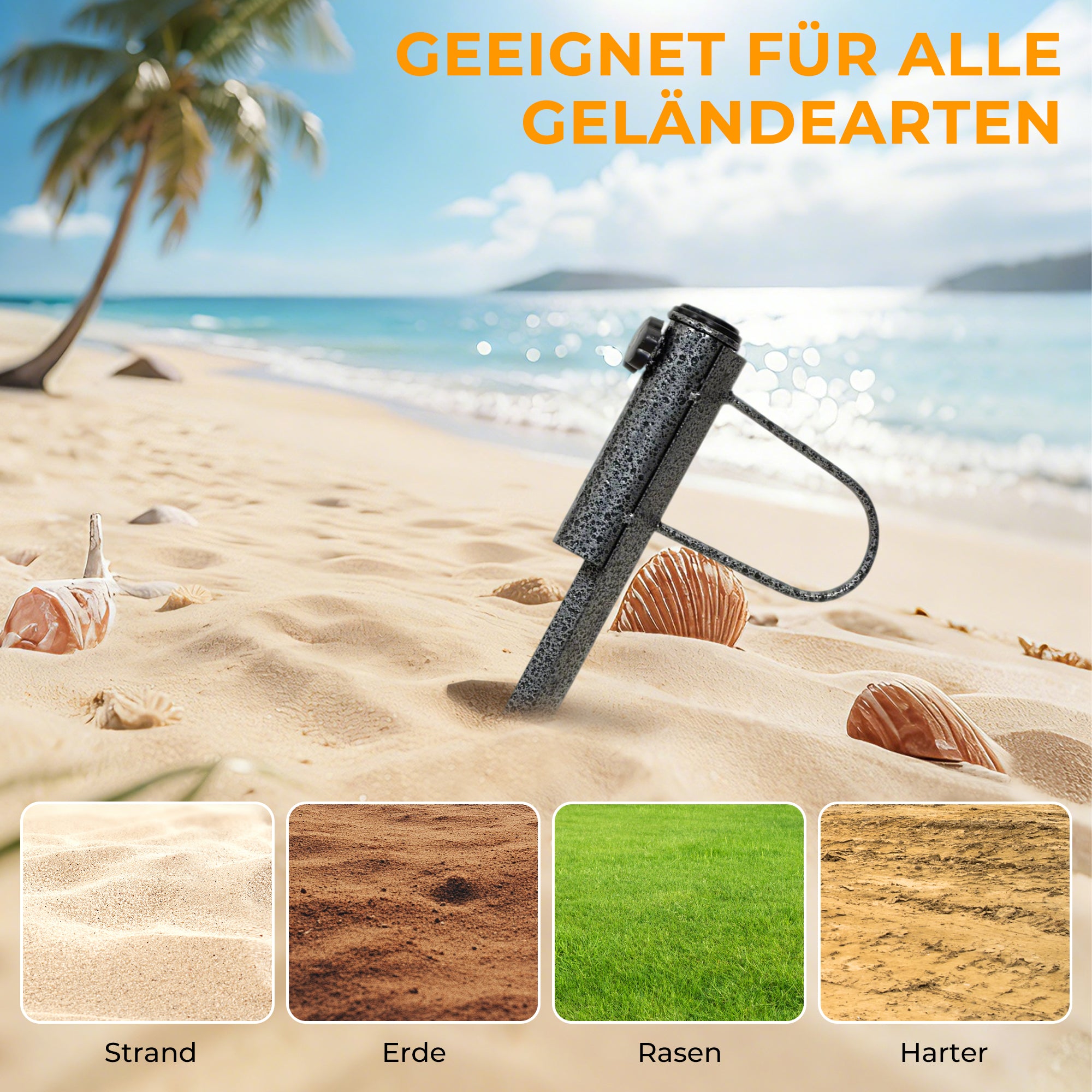 HOMEDEMO Stabiler Rasendorn für Sonnenschirme Ø22–32mm