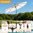 HOMEDEMO  Groß Garten Sonnenschirme mit Kurbel und LED-Licht