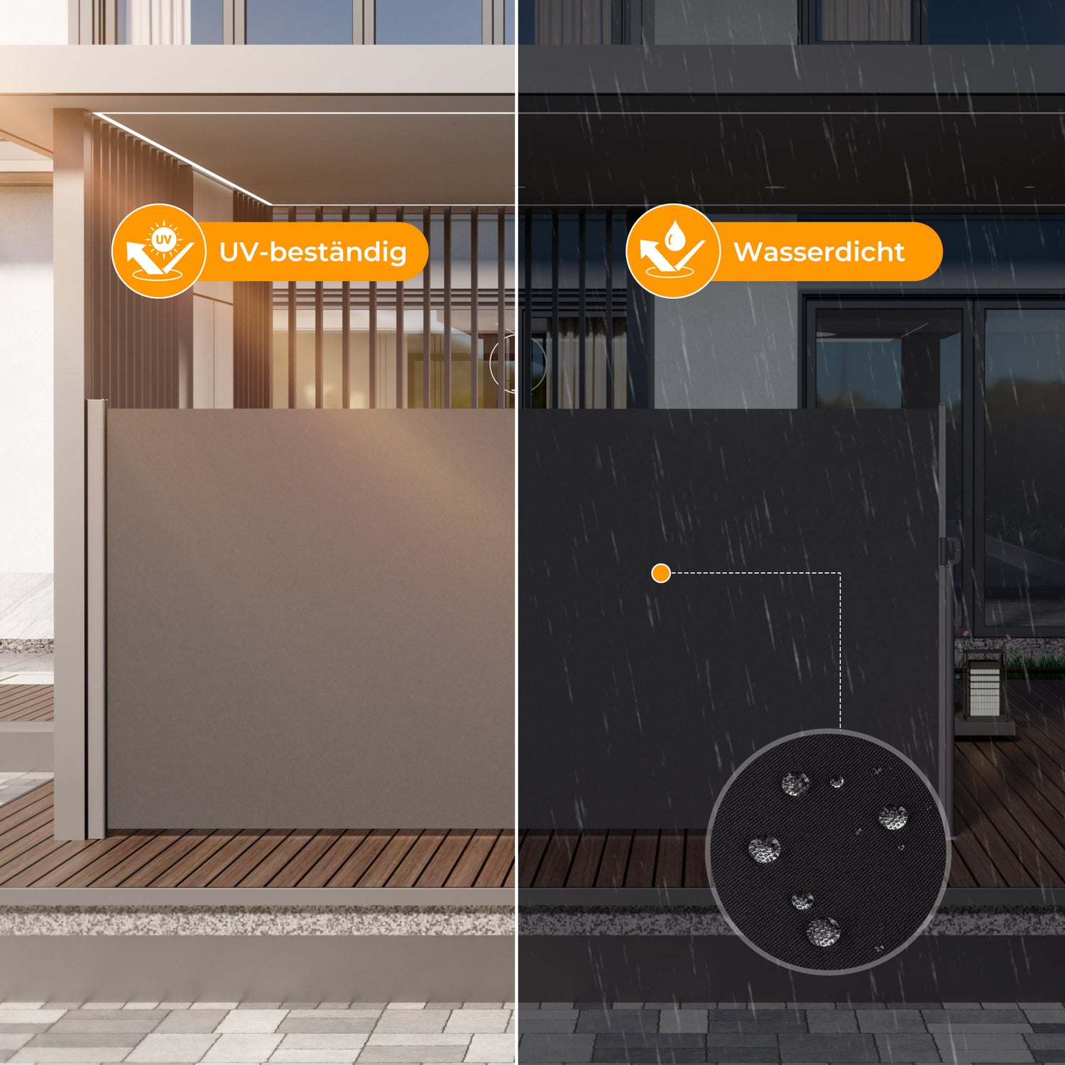 HOMEDEMO Alu-Seitenmarkise ausziehbar