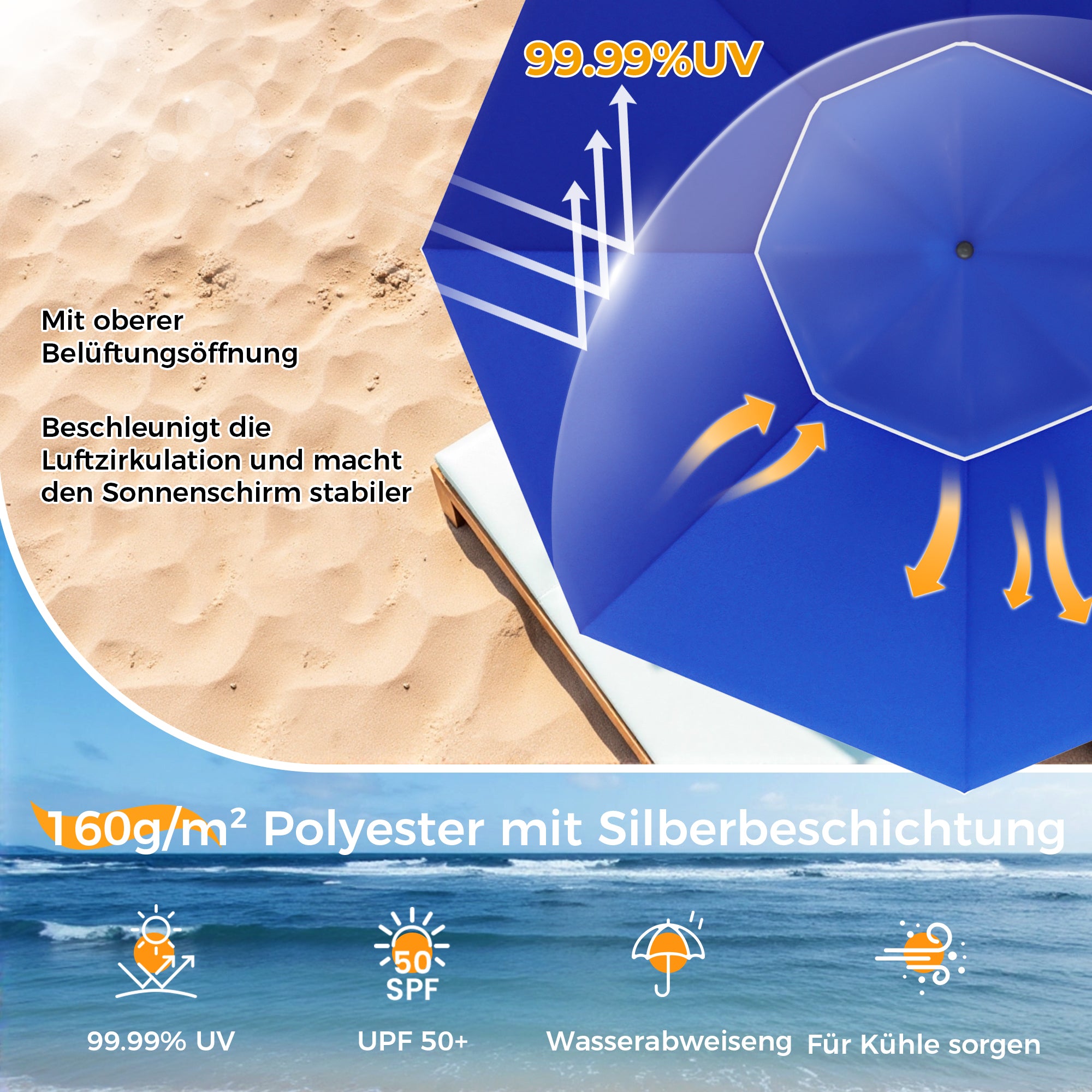 HOMEDEMO Sonnenschirm Mini Für Reisen