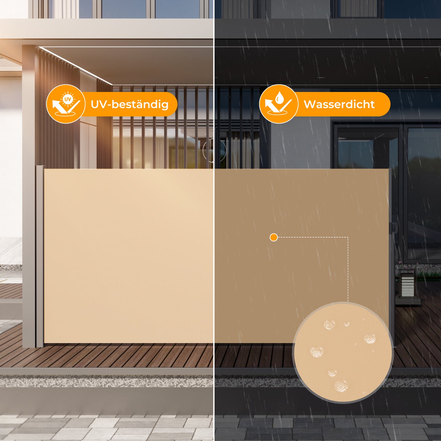 HOMEDEMO Alu-Seitenmarkise ausziehbar