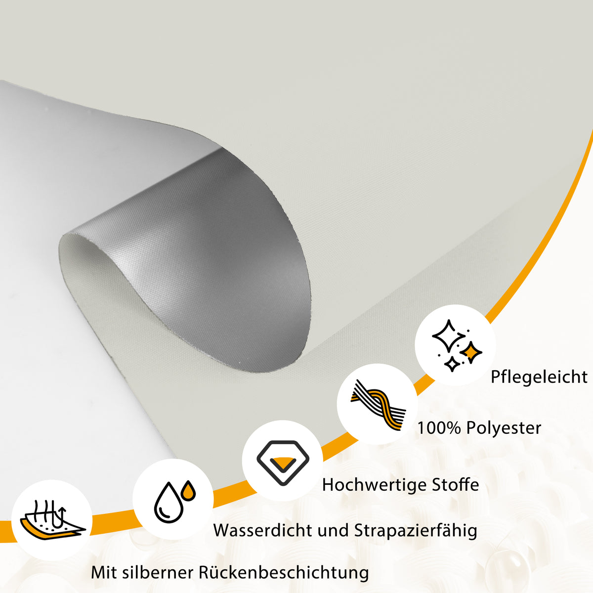 HOMEDEMO Verdunklungsrollo ohne Bohren-Weiß-Creme-Schwarz