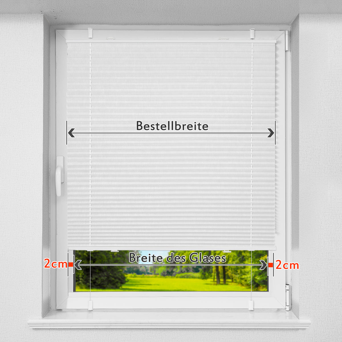 HOMEDEMO Plissee Klemmfix ohne Bohren Jalousien,Weiß