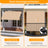 HOMEDEMO Klemmmarkise mit einstellbarer Handkurbel