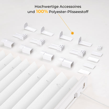 HOMEDEMO Plissee Klemmfix-Weiß