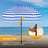 HOMEDEMO Sonnenschirm Strandschirm mit Bodenhülse, Gartenschirm Marktschirm,UV50+