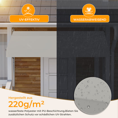 HOMEDEMO Klemmmarkise mit einstellbarer Handkurbel