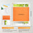 Plissee ohne Bohren-Orange