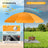 HOMEDEMO Sonnenschirm Strandschirm mit Bodenhülse, Gartenschirm Marktschirm