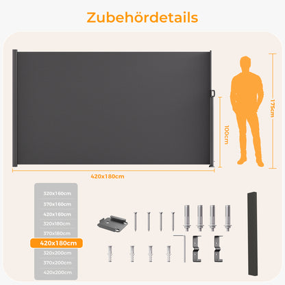 Ausziehbar Seitenmarkise