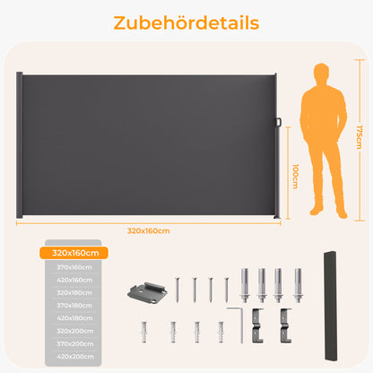 Ausziehbar Seitenmarkise