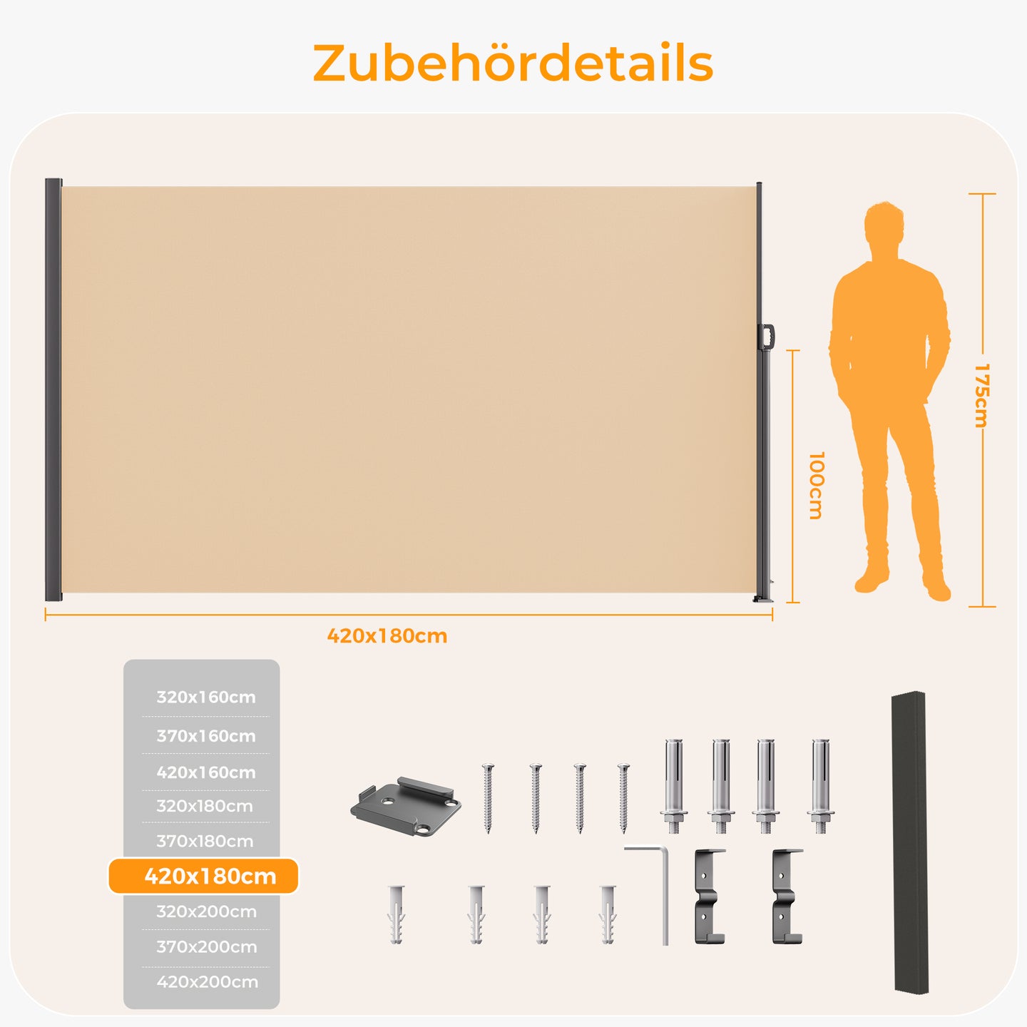 Ausziehbar Seitenmarkise