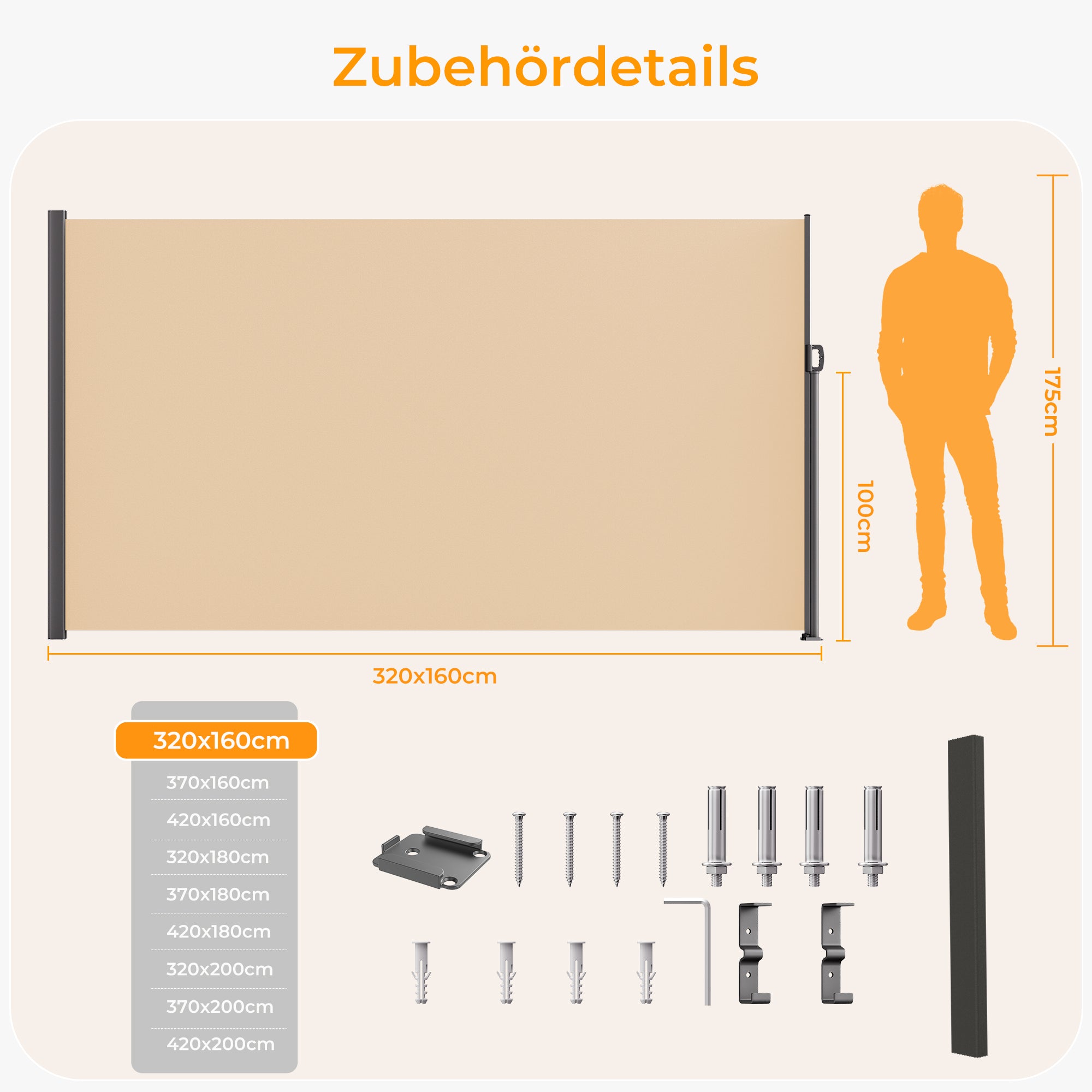 Ausziehbar Seitenmarkise