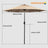 A positive view of the umbrella can see the umbrella surface, umbrella height of 252cm, open diameter of 300cm, the best khaki colour patio umbrella
