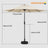 The high quality Beige patio umbrella has a height of 248cm and an opening diameter of 270cm.
