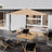 HOMEDEMO Rechteckiger Aluminium Gartenschirm
