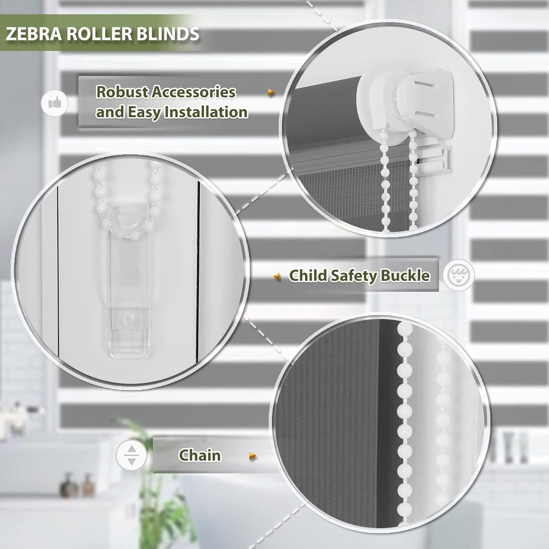 HOMEDEMO Doppelrollo Klemmfix