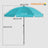 High quality, durable Turquoise beach umbrella 205cm high, 180cm curved surface, 160cm diamete