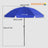 High-quality, durable Blue  beach umbrella 205 cm high, 200 cm curved surface, 180 cm diameter