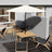 HOMEDEMO Aluminium Gartenschirm mit Kurbel