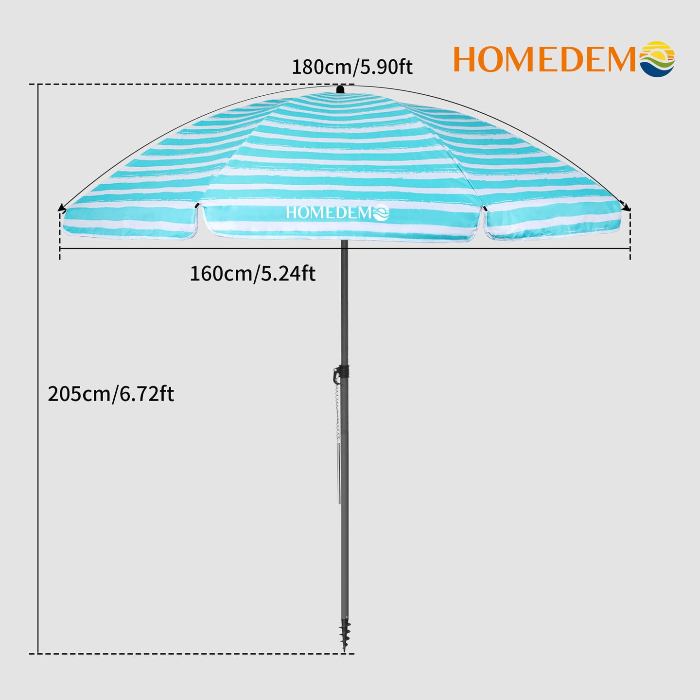 HOMEDEMO Strandschirm für draußen sonnenschirm