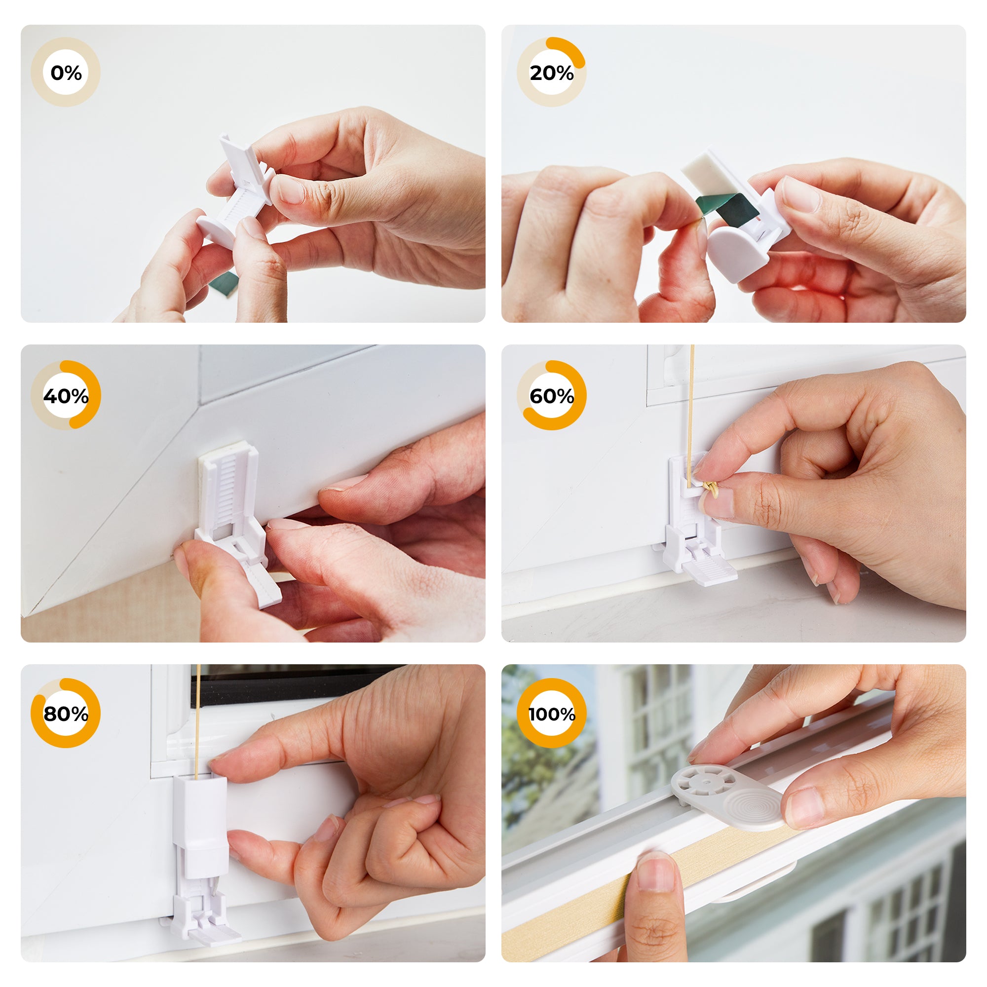 HOMEDEMO Plissee Klemmfix ohne Bohren Jalousien Creme, Plisseerollo mit Klemmträger, lichtdurchlässig Faltrollo mit Sicht- und Sonnenschutz, blickdichte Jalousie für Fenster &amp; Tür