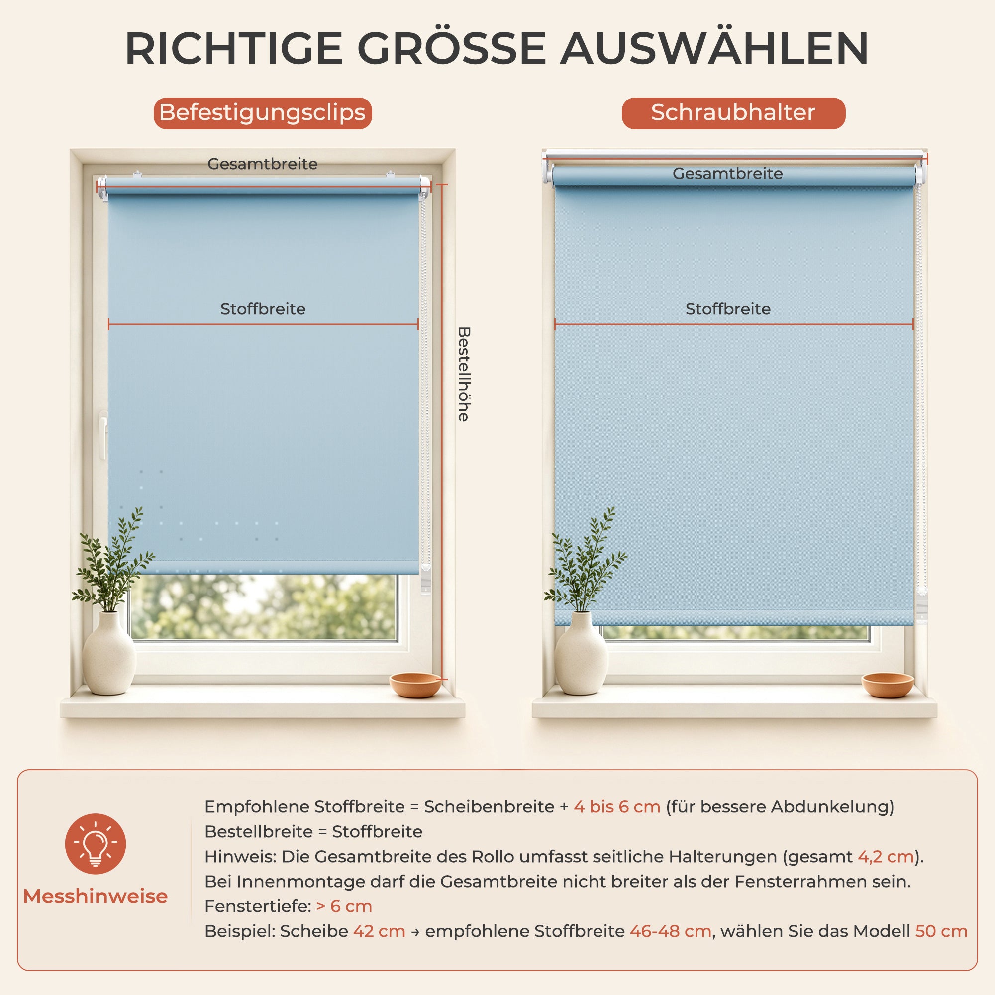 HOMEDEMO Verdunklungsrollo ohne Bohren，Dunkelgrau，Hellblau，Dunkelblau