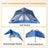 Strandmuschel mit Sonnendach 3-in-1 Sonnenschirm,Strandmuschel Pop up mit Sonnendach Ø 290cm, UV50+