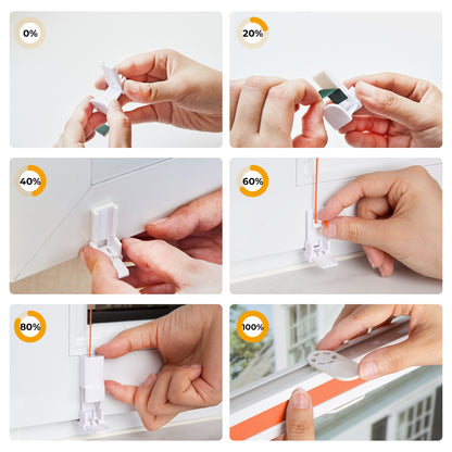 HOMEDEMO Plissee Klemmfix ohne Bohren Jalousien Orange, Plisseerollo mit Klemmträger, lichtdurchlässig Faltrollo mit Sicht- und Sonnenschutz, blickdichte Jalousie für Fenster &amp; Tür