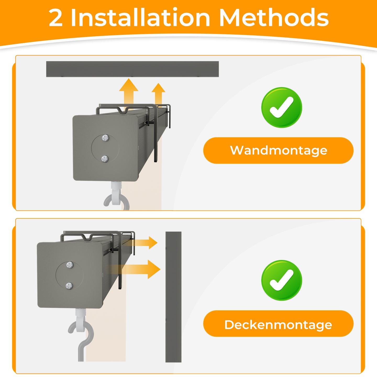 HOMEDEMO Senkrechtmarkise,Außenrollo mit Einstellbare Handkurbel & Alu-Kassette