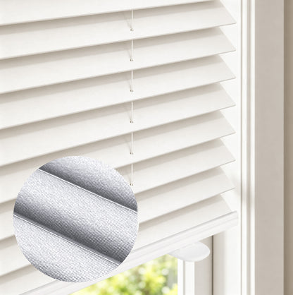 HOMEDEMO Plissee ohne Bohren, 100% lichtundurchlässiges Thermo Plisseerollo Klemmfix, Weiß, blickdichter Sicht- und Sonnenschutz für Fenster