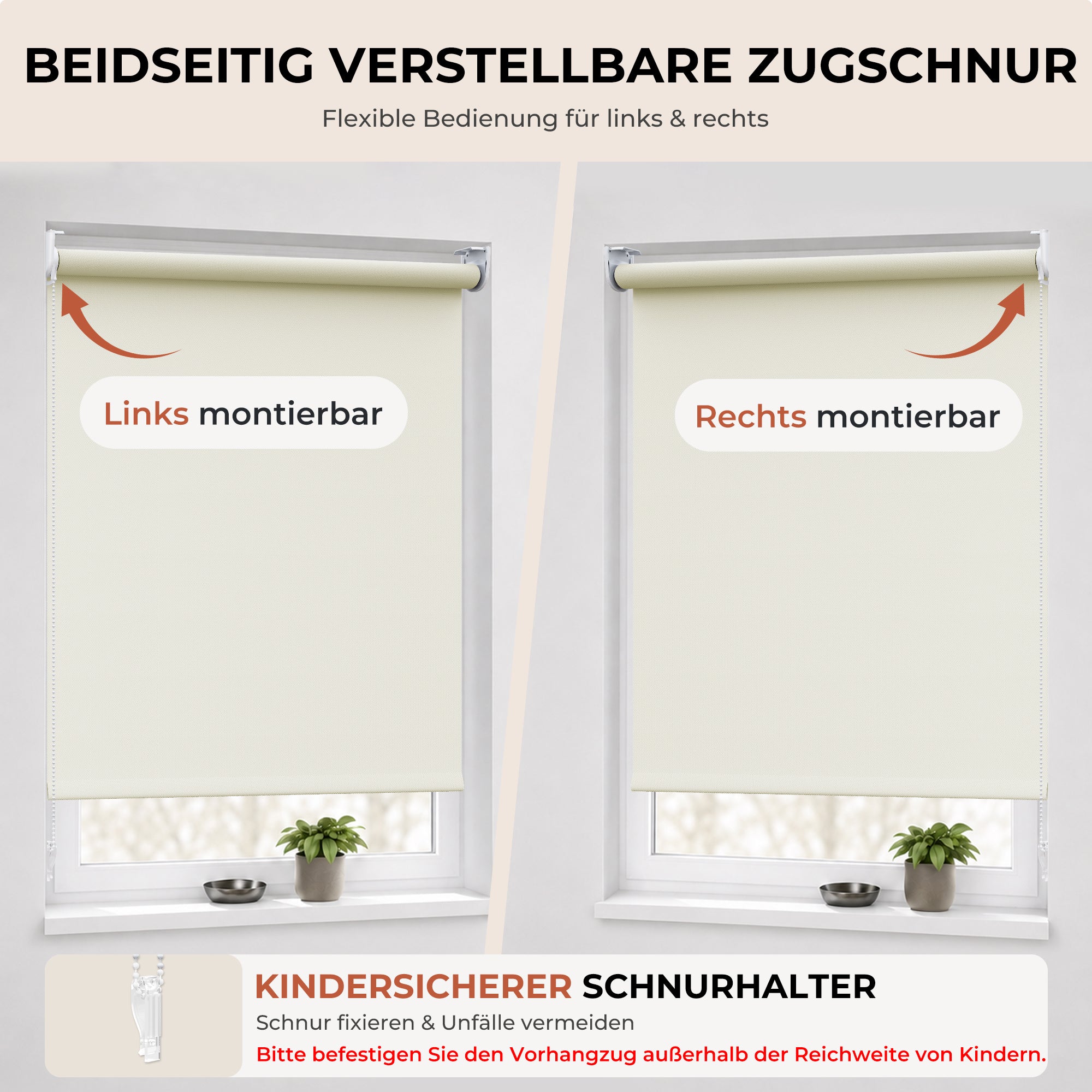 HOMEDEMO Verdunklungsrollo mit Bohren