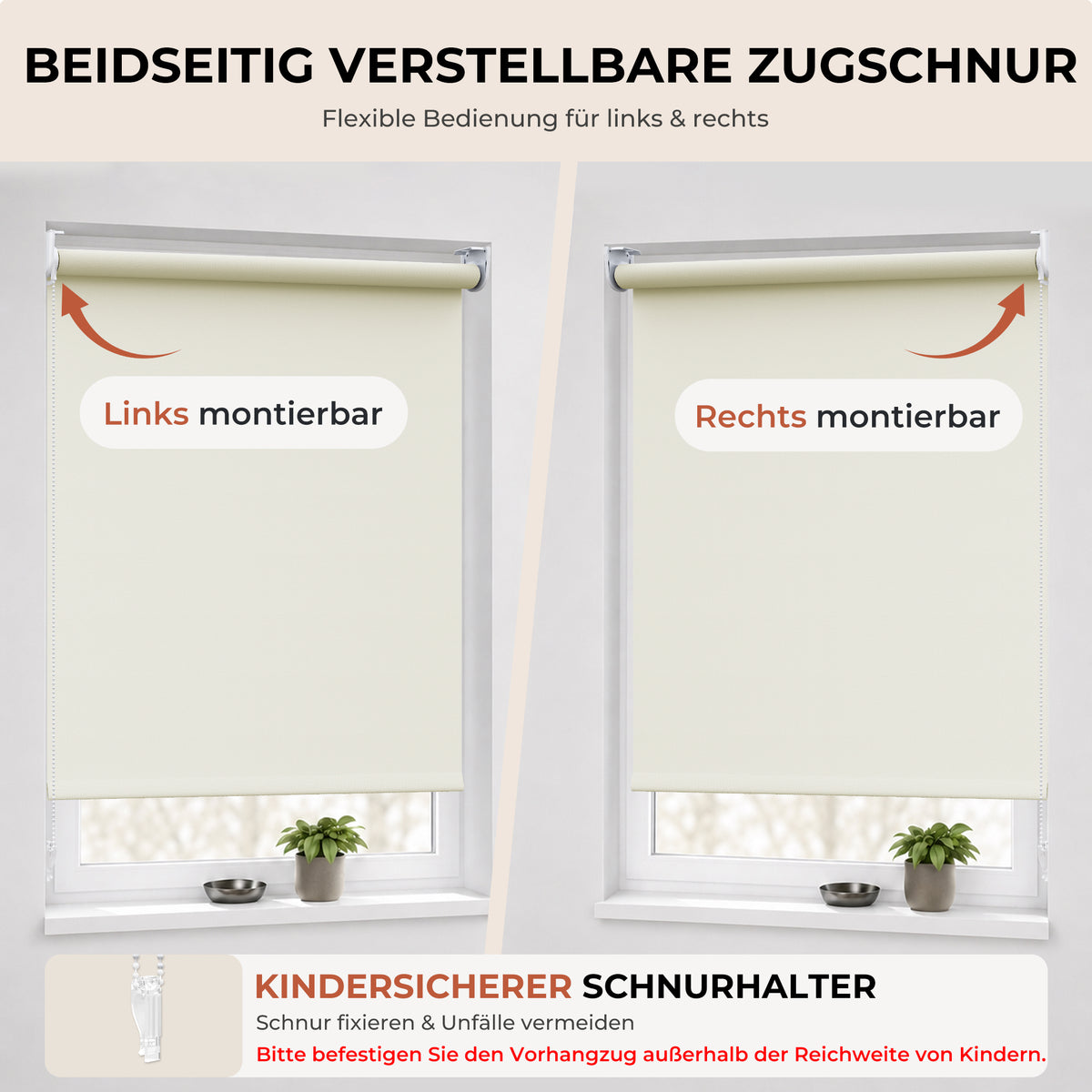 HOMEDEMO Verdunklungsrollo mit Bohren