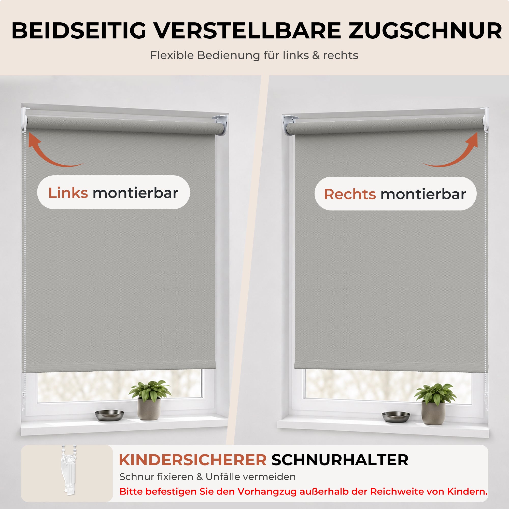 HOMEDEMO Verdunklungsrollo mit Bohren