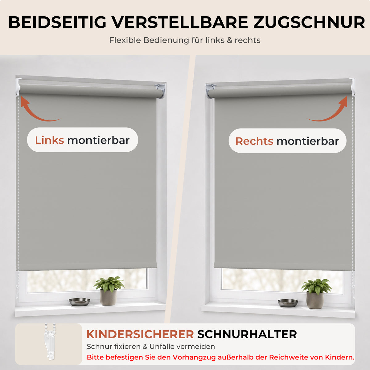 HOMEDEMO Verdunklungsrollo mit Bohren