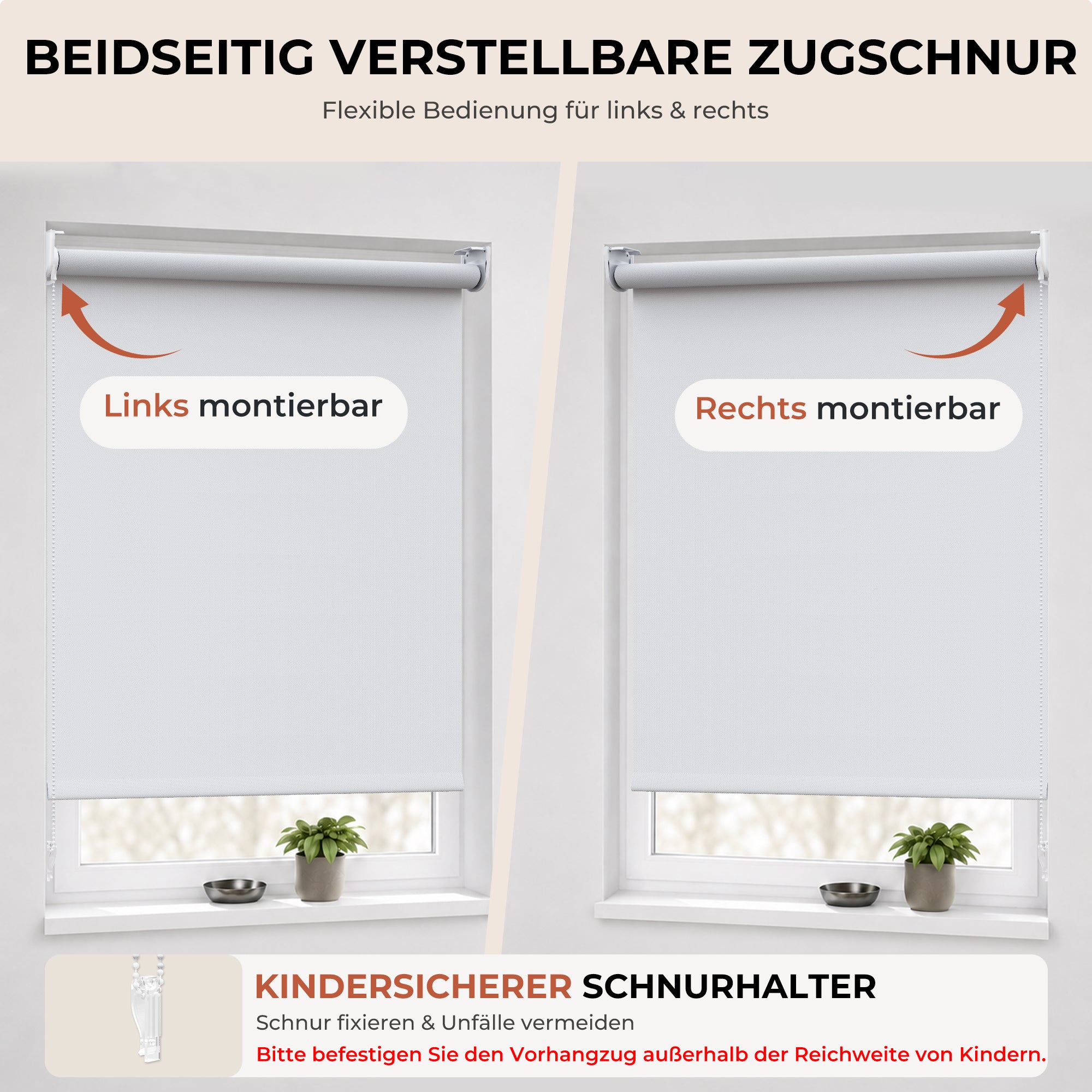 HOMEDEMO Verdunklungsrollo mit Bohren